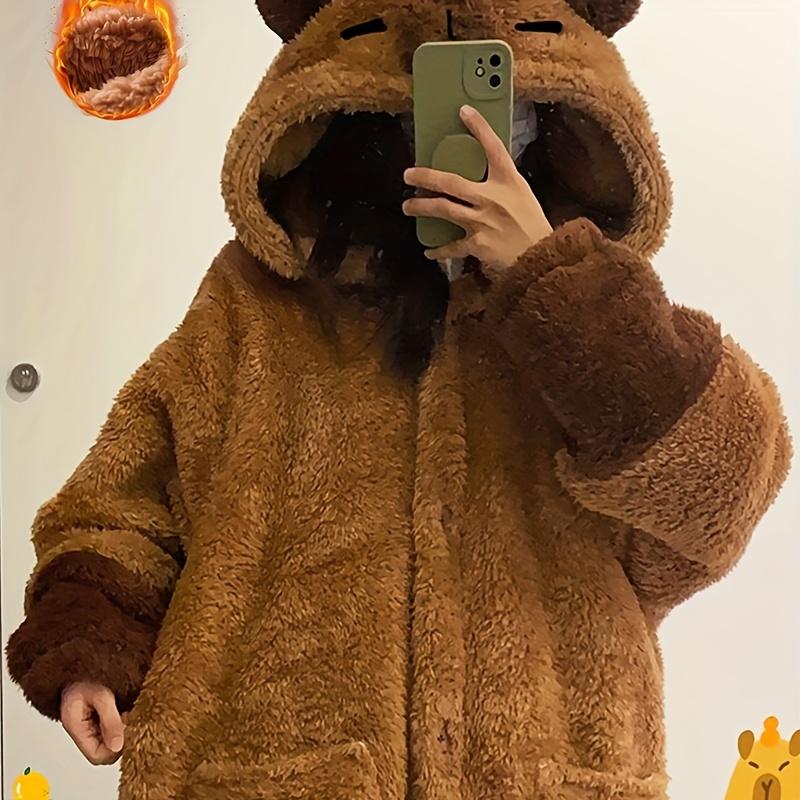 

высококачественный 1 шт. Флисовое худи-одеяло в стиле преппи - Мягкое, машинная стирка, размер для взрослых, вязаный полиэстер, с карманами и зауженное One-size