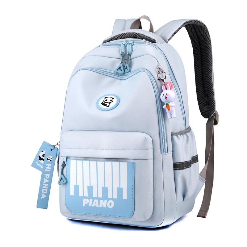 

Men s Letter Print Schoolbag Primary School Student Large Capacity Backpack Women s Lightweight Backpack синій