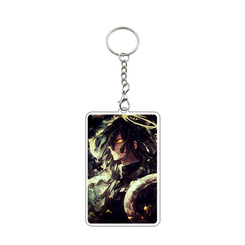 Anime 8cm Kamado Tanjiro Nezuko Agatsuma Zenitsu Cartoon Characters Acrylic Keychain Accessories Car Pendant Gifts Toy Wholesale