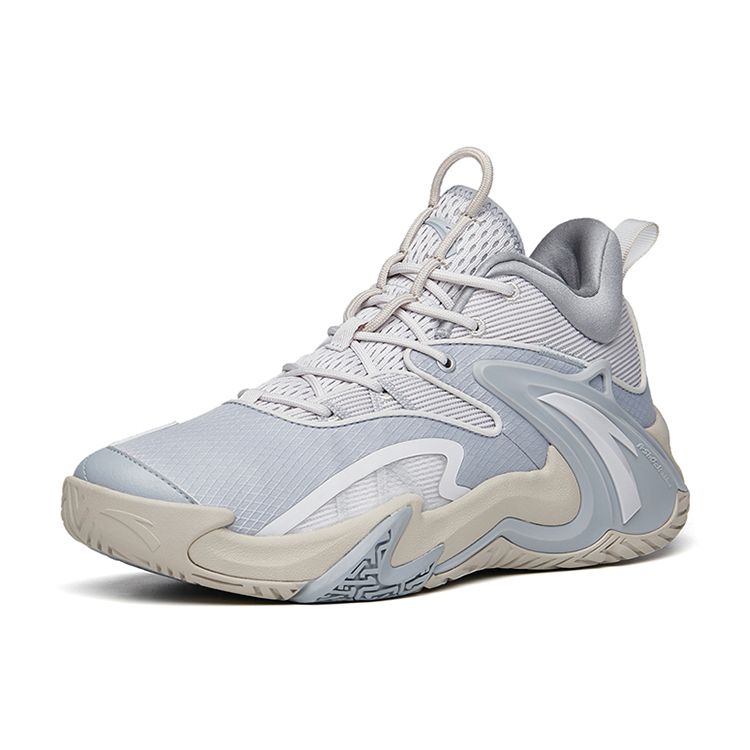 Anta Air Space 3 Non-Slip Wear-Resistant Low-Top Basketball Shoes Men Sneakers Gray 112211608-1