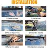 Universal UTV & Golf Cart Wiper Blade With Manual Wiper Arm Kit | Heavy-Duty All-Weather Sintered Metal Design For Polaris/Club Car/Yamaha | Easy