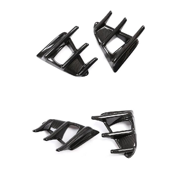 Für Toyota 86 GT86 2016-2020 Autoaufkleber Frontstoßstange Seitenbelüftung Spoiler Canard Abdeckungen Karbonfaser-Look Glänzendes Schwarz Zubehör