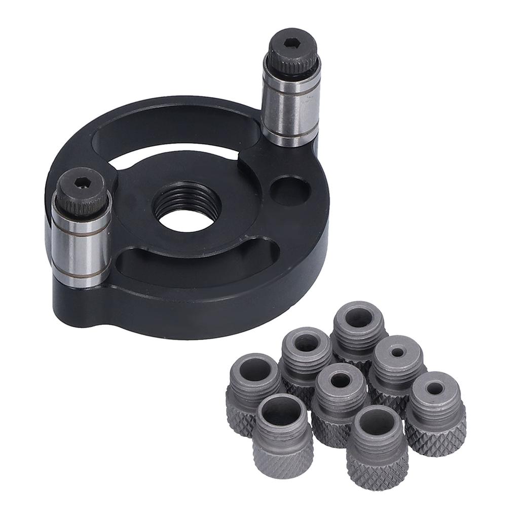 3-10mm Hole Puncher Locator Vertical Aluminum Alloy Round Dowel Carpentry Drilling Positioner Cr12 Drill Bushing