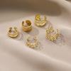 Trendy Ear Clips Earrings for Women Unisex Minimalist Cartilage Hoop Earings Set Ear Cuff Piercing Clip on Ear Jewelry
