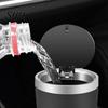Durable And Waterproof Trash Can One-Handed Car Bin Convenient Compact Space-Saving Garbage One-handed Closing for Vehicle Interior Ideal Cup Holders