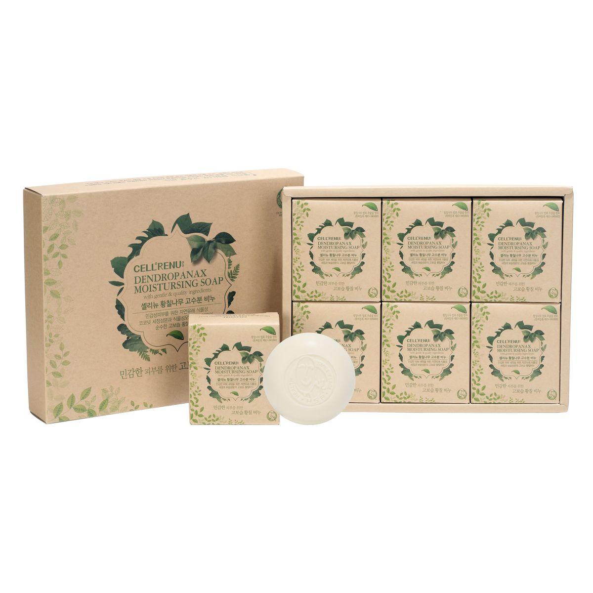 Cellinew Dendropanax Moisturizing Soap (100g x 6) / Fermented Hwangchil Soap