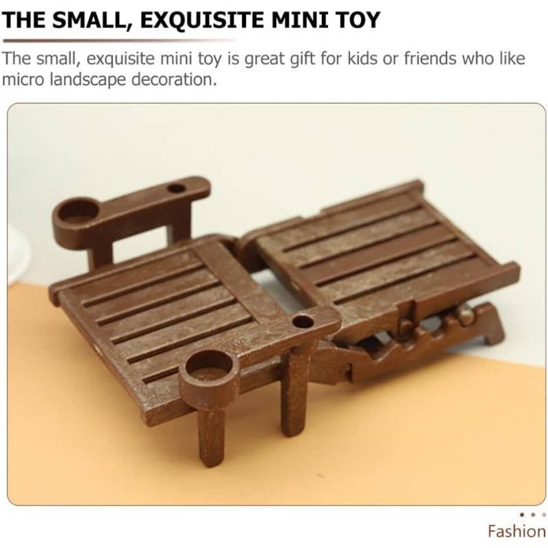 Plaj Mini Bebek Evi Dekorasyon Seti Şemsiyeli Sandalyeli Yüzme Simidi Yüzme Havuzu Seti ile Bebek Evi Oyuncak Aksesuarları