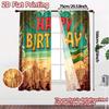 2pcs, 2D FLAT PRINTING Curtains (Without Rod) Tropical Birthday Popular Curtains&Window Treatment Versatile 100% Polyester