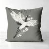 Flying Cranes Pattern Decorative Throw Pillow Cover Polyester Sofa Cushion Case for Living Room Bed Headboard Home Decor