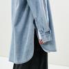 LESS 2025 Spring Loose Fit Long Denim Shirt