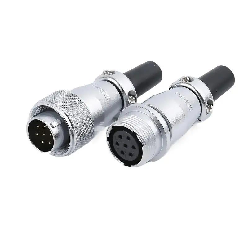 WEIPU WS16 TQ+ZQ Waterproof Cable Wire Connector Male Plug Female Socket Electrical Automation Aviation Adapter 2 3 4 5 7 9 Pin