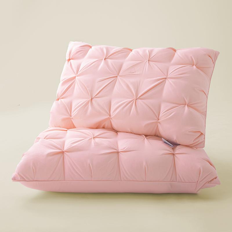 Twisted Flower48 × 74cmStar Hotel High and Low Pillow Home No Collapse Cervical Pillow Insert Waterable Wash Pillow Inner