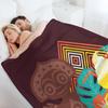 Polynesian Paradise Throw Blanket Bed Multi-Purpose Cute Plaid Sleeping Bag Blankets