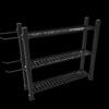 WEZHO Three-Tier Mesh Gym Storage Rack