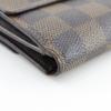 LOUIS VUITTON Porte BilletsCartes Crdit Bi-Fold Wallet N61652 Double Sided Brown Damier canvas unisex Used