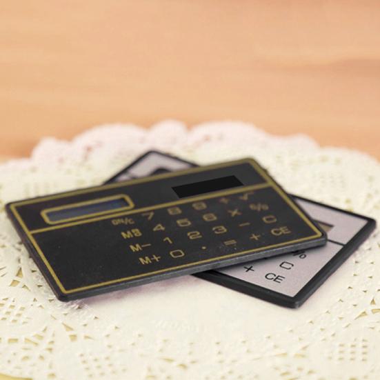Calculator Portable 8 Ultra Thin Mini Digit Durable Card Calculator for Home