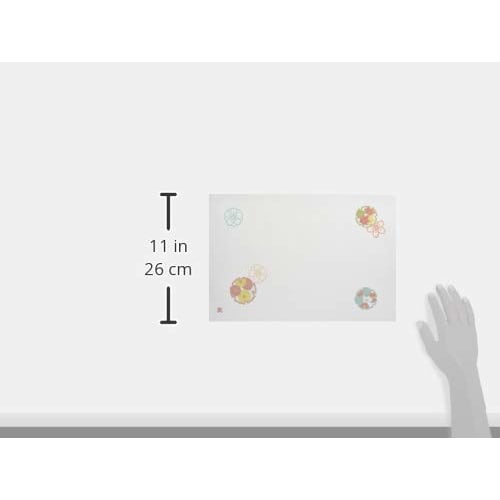 Wakaizumi Lacquerware High-Quality Paper Mats, 13-inch Long Table Mats, Auspicious Crest Series, Snow Ring Design, 100 Sheets, B-26-31