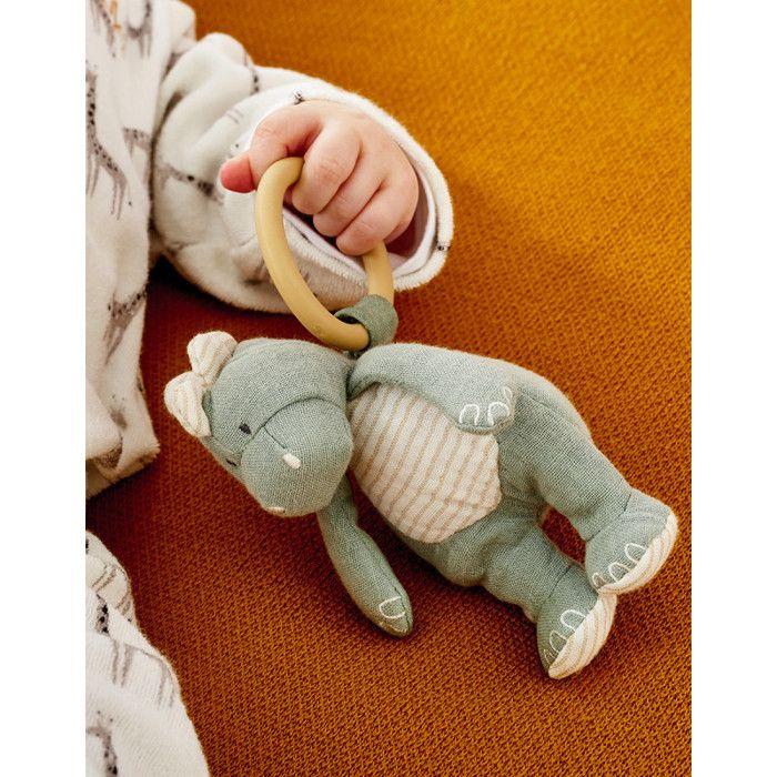 Jouets pour Arche d'éveil - NOUKIE'S - Tiga &amp; Stegi - Multicolore - Papier froissé, pouêt et hochet