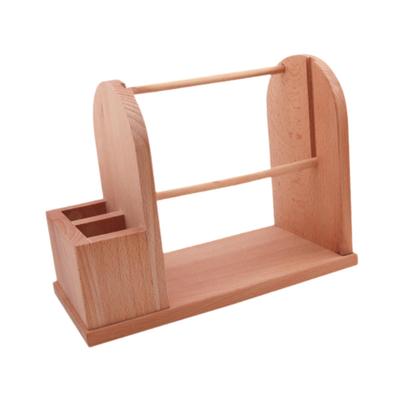 Wooden Yarn Holder Yarn Rack Organizer Storage Rack Rotating Portable Yarn Spindle Dispenser for Crocheting Knitting Hats