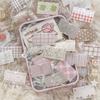 Handmade Fabric Labels and Retro Pattern Tape for Journal and DIY Packaging Decoration