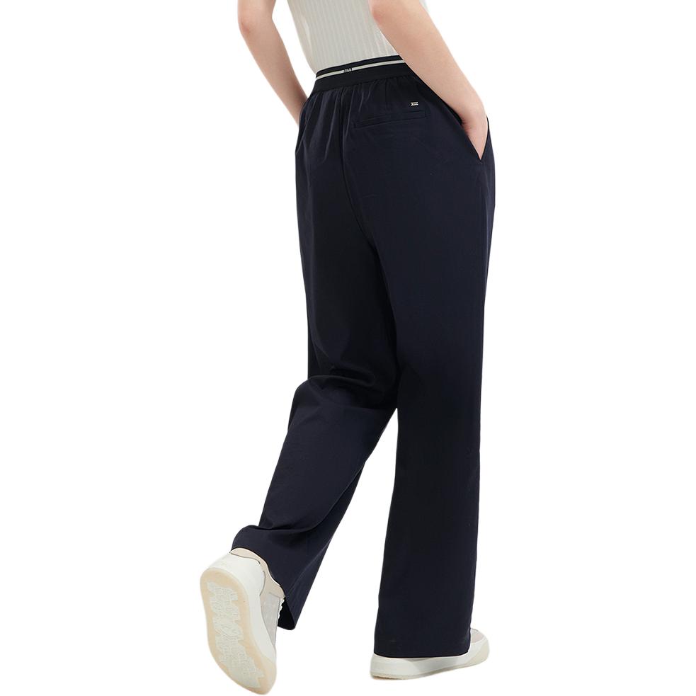 FILA Solid Color Wide Leg Casual Knitted Sports Pants Women bottoms Legendary-Blue F11W421804F-NV