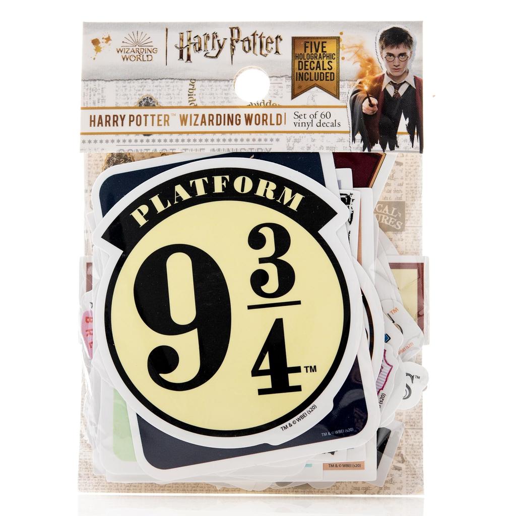 Potterfy Harry Potter Wizarding World Vinyl-Aufkleber, 50er-Set, für drinnen und draußen, UV-beständig, perfekt für alle Gadgets (Eroberungsjournale) Verwendung, Wasserdicht,