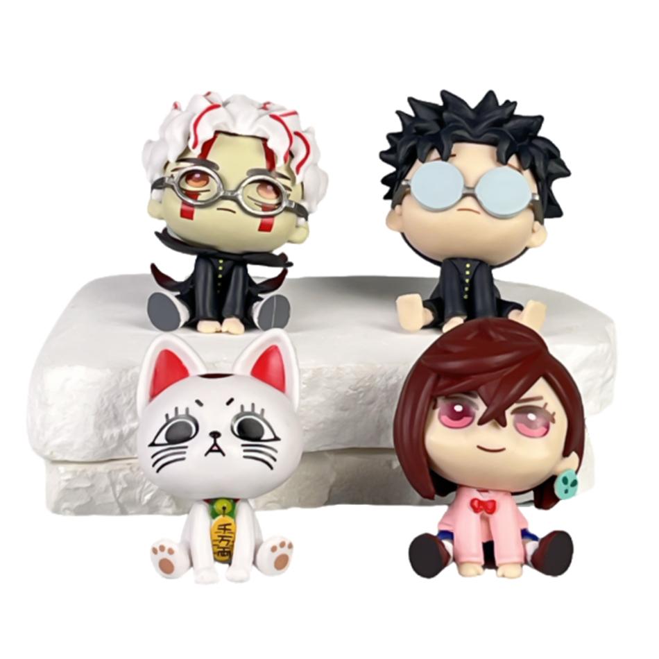 4Pcs Anime Highway Granny Ayase Momo Okarun Cute Edition Action Model Statue Car Decoration Doll Toy Fans Gifts Q Figure Poseable Articulated Scale