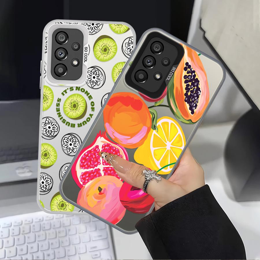 Case for Samsung Galaxy A31 A13 A14 A34 A15 A16 A21s A23 A35 A12 A24 A25 A17 A20s A26 Phone Cover Delicious Fruits