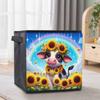 Sonnenblumen und Kühe 5D Diamantmalerei Aufbewahrungskorb Vollrunde Bohrer Mosaik Diamantstickerei Kreuzstich-Kits Heimdekoration Heimdekoration