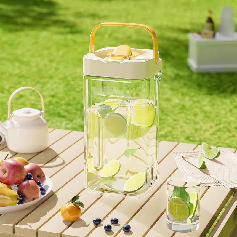 Large Capacity Household Cold Water Kettle with Faucet for Outdoor Use - Ideal for Fruit Tea, Cold Brew & Beverages
