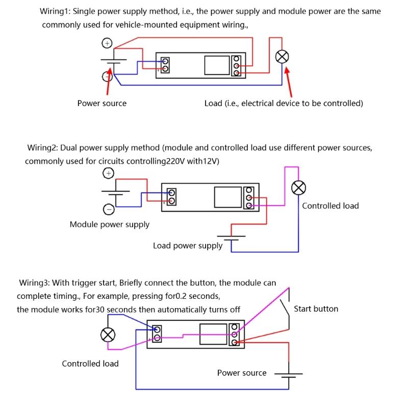 Easy Wiring Adjustable Time Delay Relaying Module 5V/12V Control Voltages Monostable Operation Up To 60Second Ranges