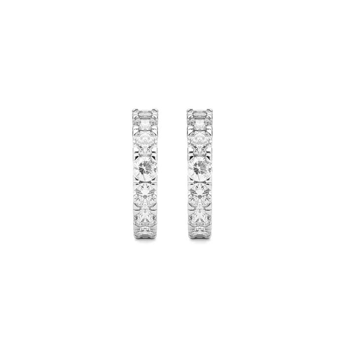 3MM White Tennis Earrings