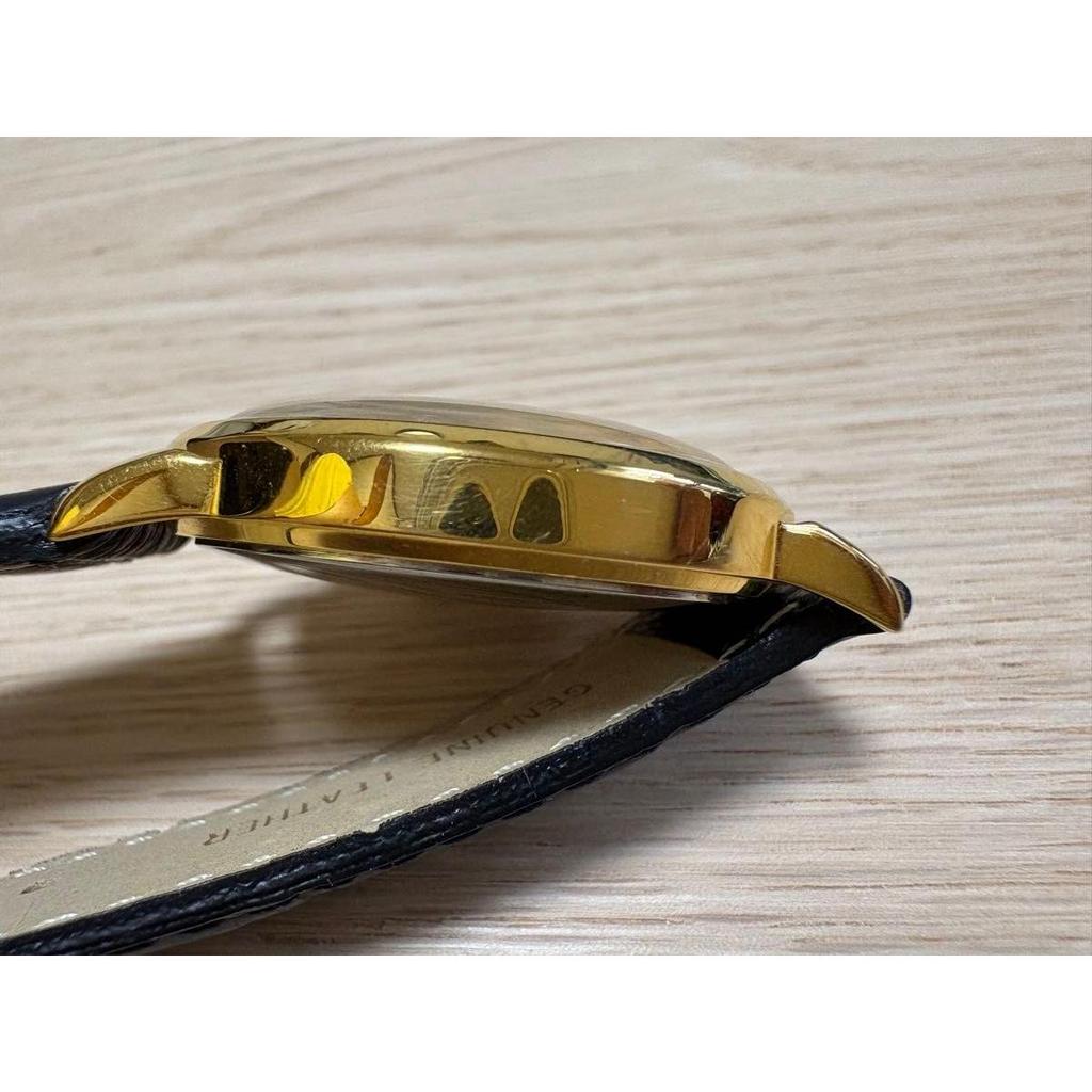 Used [Working Item] Orient Express Gold Vintage New Battery Men's Good Condition Belt Deterioration