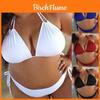 Elegante Bikini Sólido con Relleno Push Up para Mujer Tallas Grandes para un Ajuste y Comodidad Favorecedores