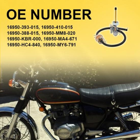 For Honda 1988-2000 FourTrax 300 TRX300 1985-88 TRX250 68-73 CB350 Fuel Petcock
