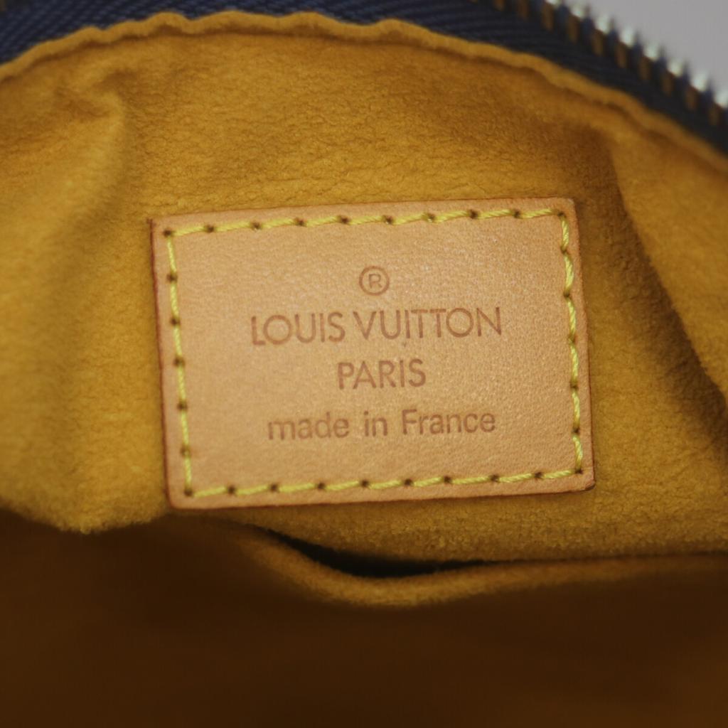 LOUIS VUITTON 2005 M95048 Monogram Denim Baggy GM Handbag blueUsed