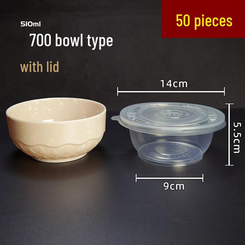 Qiwei Disposable Plastic Takeaway Bowls