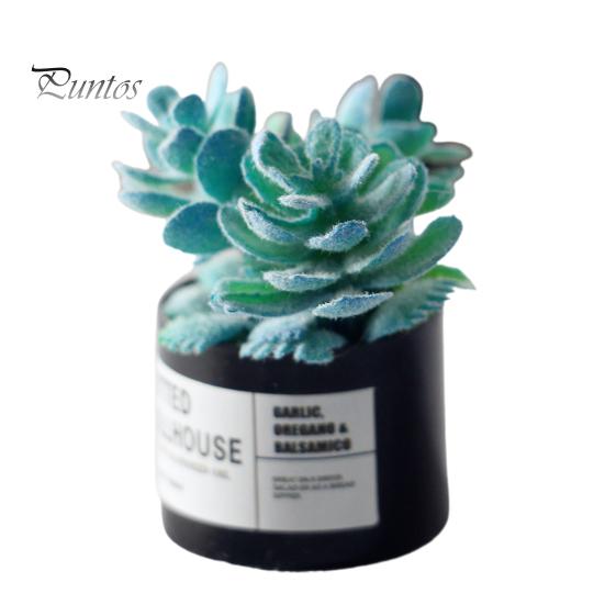 

Имитация горшка, изысканное украшение в деталях, металлический миниатюрный горшок, аксессуар для растений для ландшафта синий