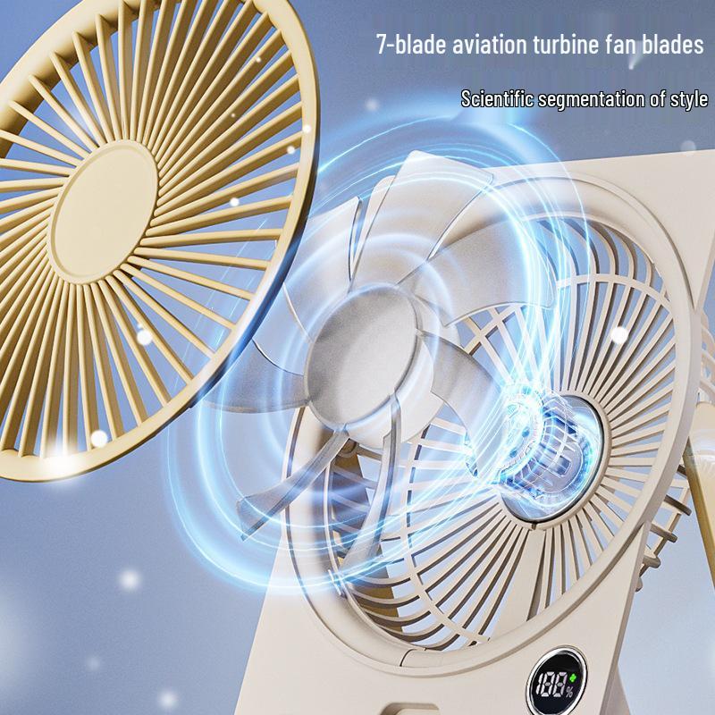 Rechargeable Three-Speed Desktop Fan with Lithium Battery and Large Airflow