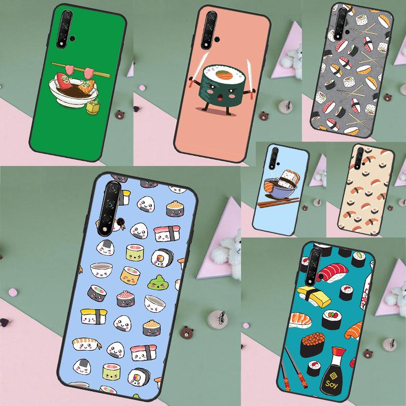 Japanese Sushi Food For Huawei Nova Y70 Y91 Y61 Y72 Y73 Y90 Y60 3i 7i 8i 11 12i 9 10 SE P20 P30 Pro P40 Lite Case