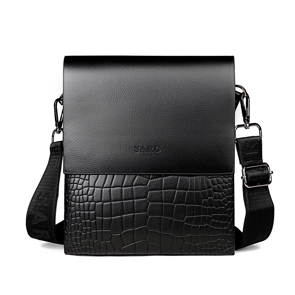 

Men s Single Shoulder Crossbody Business Bag - High-End Casual Messenger Backpack чёрный