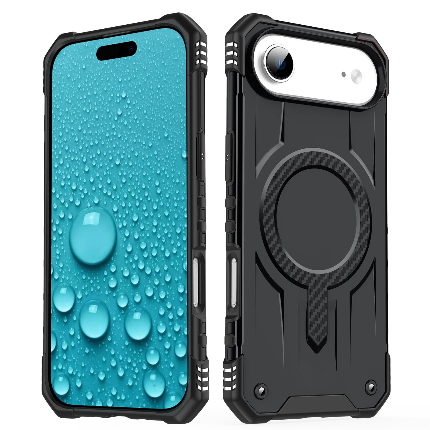 

Защитный черный чехол с беспроводной зарядкой для iPhone 17 Air 16 Pro Max 16e 14 15 Plus iPhone17 iPhone16 Чехлы для защиты от падений iPhone 15 Pro Max чёрный