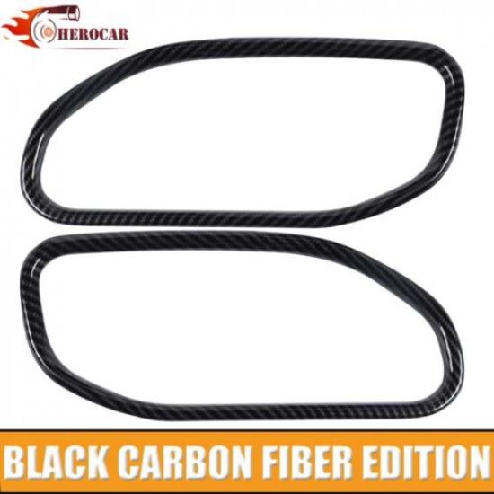 2x For Dodge RAM 1500 -24 Carbon Fiber Car Front Bumper Grille Cover Frame