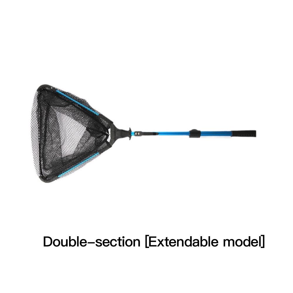 Fishing Net Folding Landing Net Collapsible Fishing Nets with Telescopic Pole Handle Durable Rubber Coating Knot less Mesh