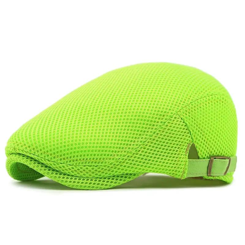Frühling und Sommer Polyester Druck Newsboy Mützen Herren Flache Kappe Damen Maler Barett Hüte 47 56-60cm wear yellow