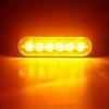 12V/24V 6SMD LED Warning Light Bar for Trucks - Amber/Yellow/Red/Blue Traffic Light with ABS Housing (Constant On)