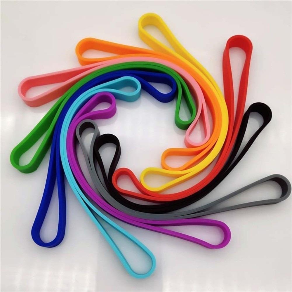 6/12 Pcs Random Colors Rubber Bands Colorful Silicone Planner Elastic Bands Reusable Stretchable Wrapping Bands