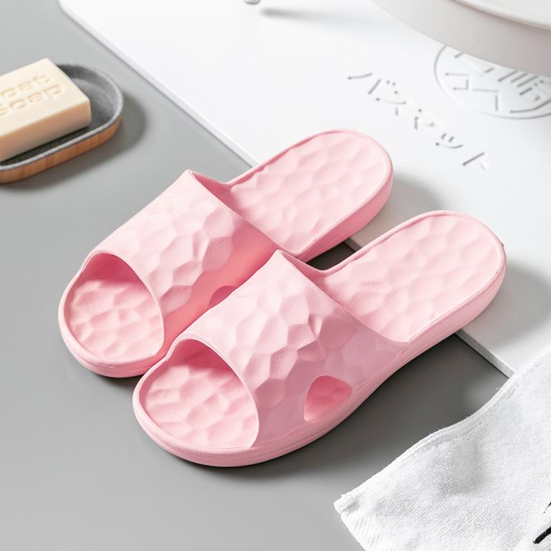 Slippers home summer Japanese style non-slip couple water cube slippers home bathroom bath slippers bacteriostatic slippers
