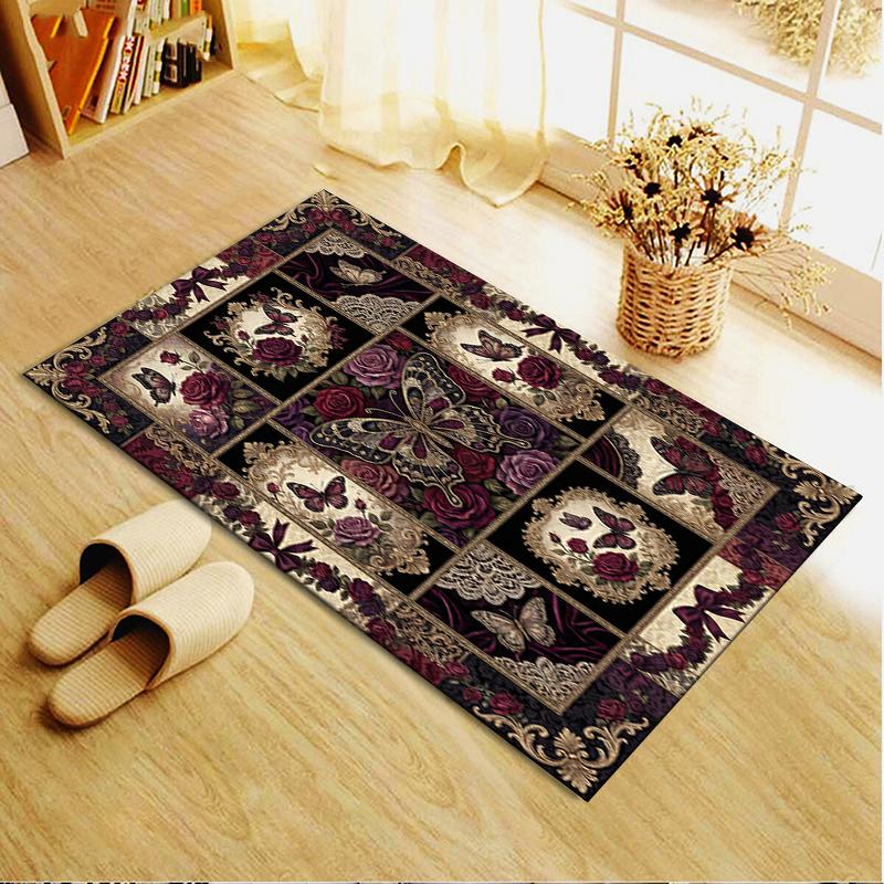 2025 New Butterfly Decoration Carpet Rug for Living Room Bedroom Home Sofa Decoration,Kids play Non-slip Floor Mat32