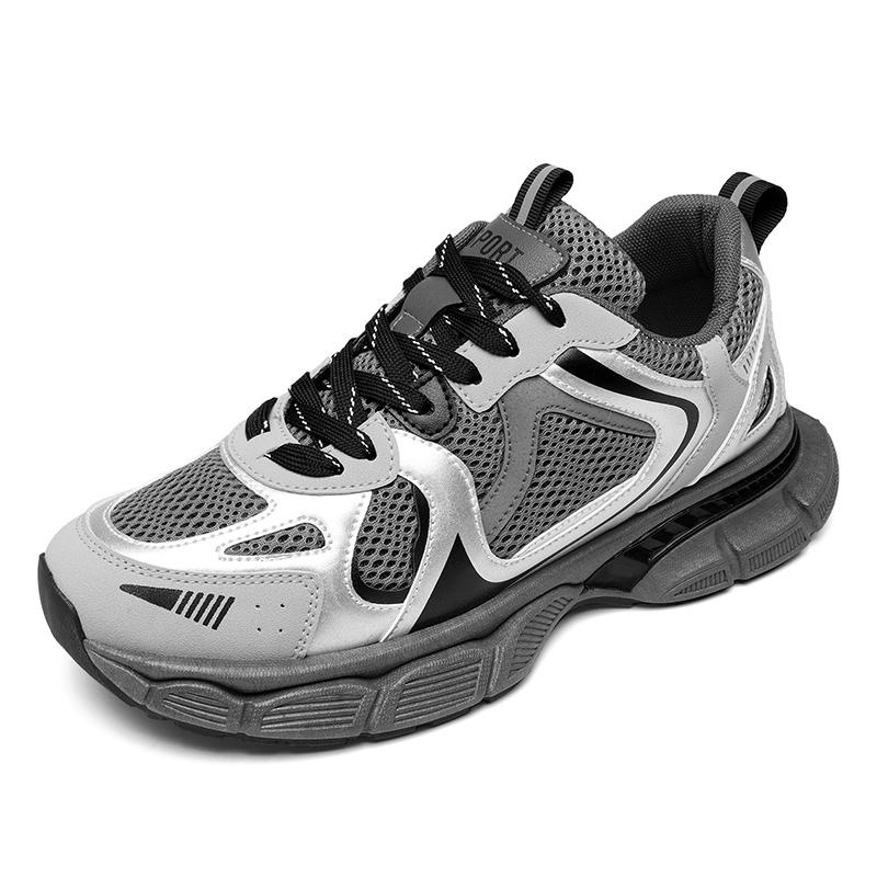 Summer Pop Daddy Shoes Men Thick Soles Classic Mesh Surface Breathable Casual Running Shoes Soft Soles Non-slip Sports Shoes